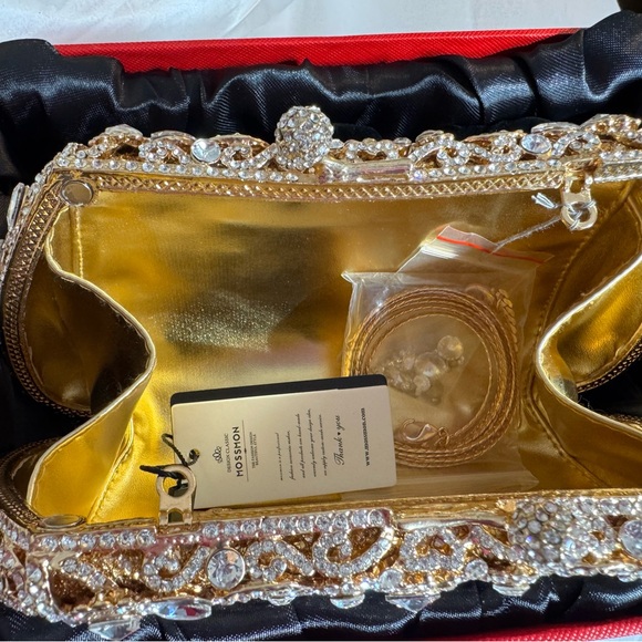 Sparkling Gold and Silver Crystal Clutch - Picture 2 of 2